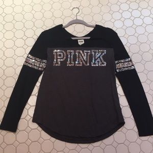 Victoria’s Secret PINK Jersey Stripe Sequin Shirt